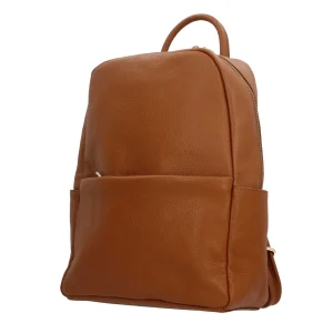 New Zaino con chiusura zip in vera pelle Donna Zaini