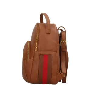 Fashion Zaino da donna in ecopelle con logo e tasca frontale Donna Zaini