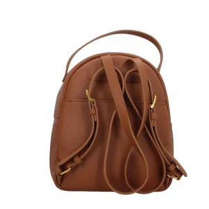 Fashion Zaino da donna in ecopelle con logo e tasca frontale Donna Zaini