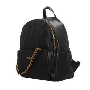 Outlet Zaino Donna con Logo in Rilievo e Catena Decorativa Donna Zaini