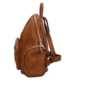 Hot Zaino in pelle doppia zip Donna Zaini
