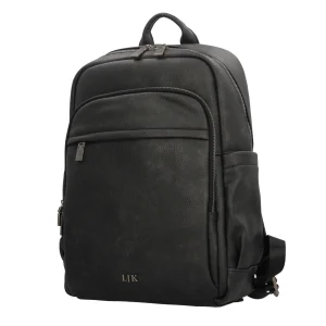 Discount Zaino in pelle con doppia zip e tasche multiple Uomo Zaini